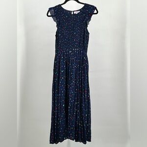 THML Dark Blue Maxi Dress with Colorful Dots